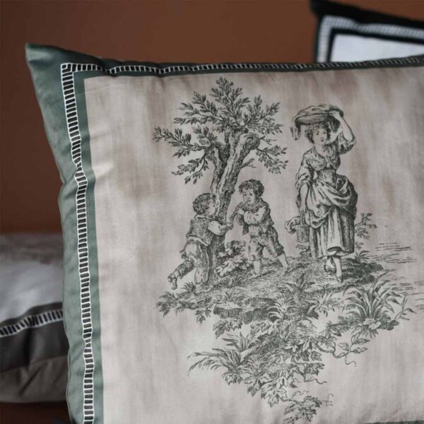 Toile de jouy cuscino in velluto - immagine 2